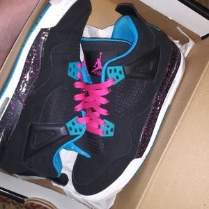 Blue, Pink and Black Jordans
